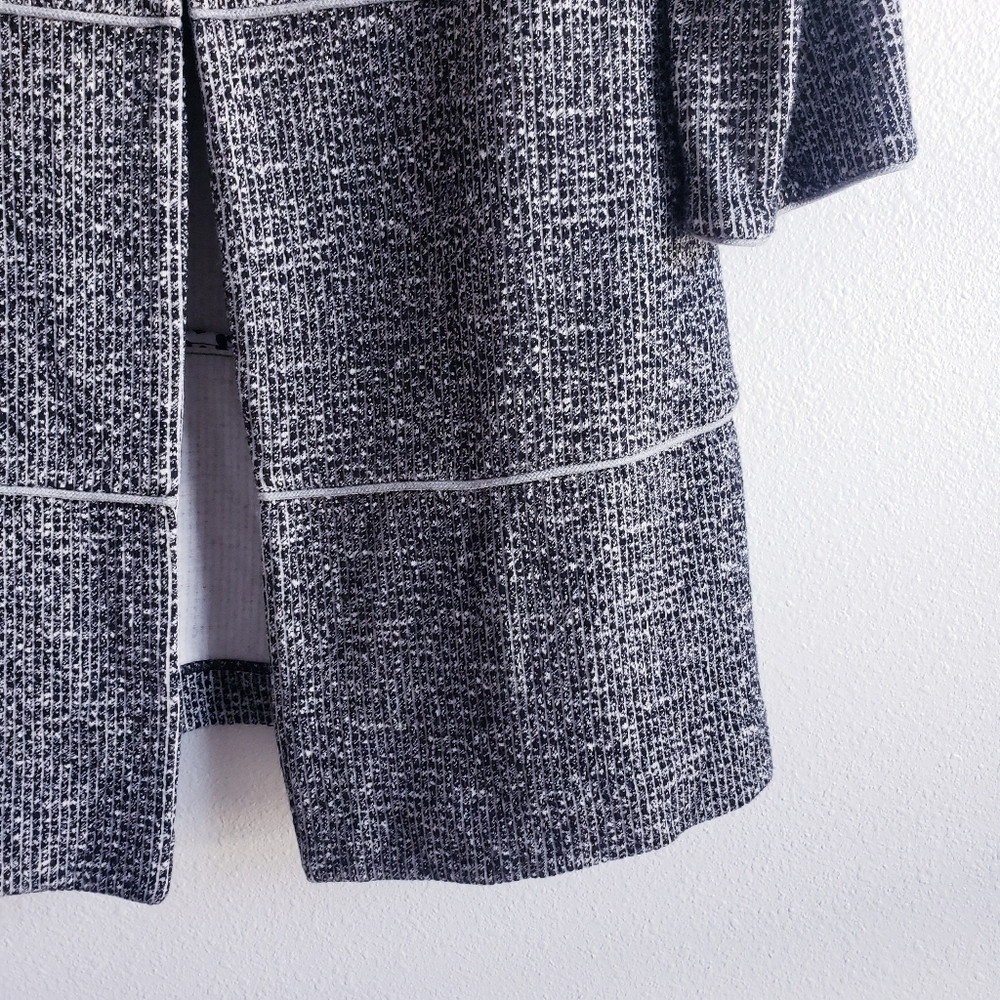 CAbi The Times Tweed Black and White Blazer with Three-Quarter Sleeves - Picture 5 of 7